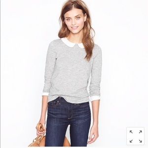 JCrew Silk Peter Pan Collar Long Sleeve